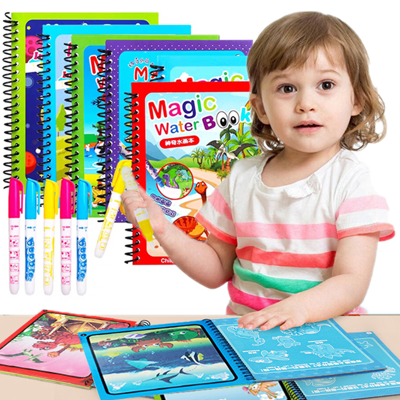 Montessori Toys Reusable Color - Reusable Water Magic Coloring Book 评论和价格