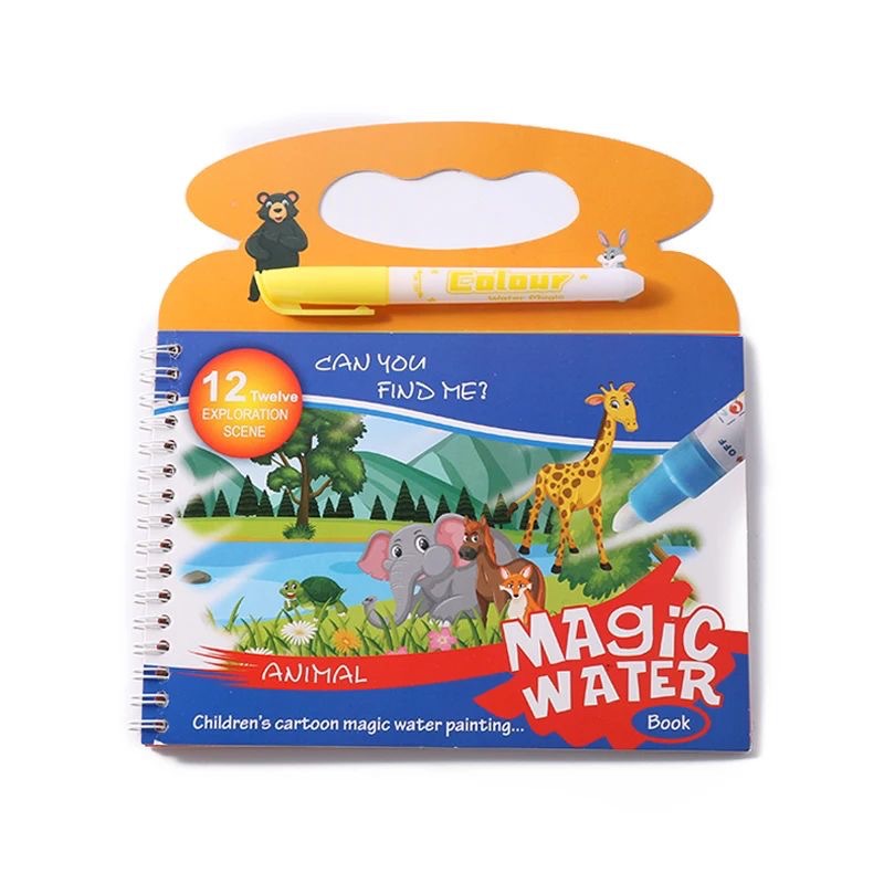 Children's Magic Water Paintin - Reusable Water Magic Coloring Book 评论和价格