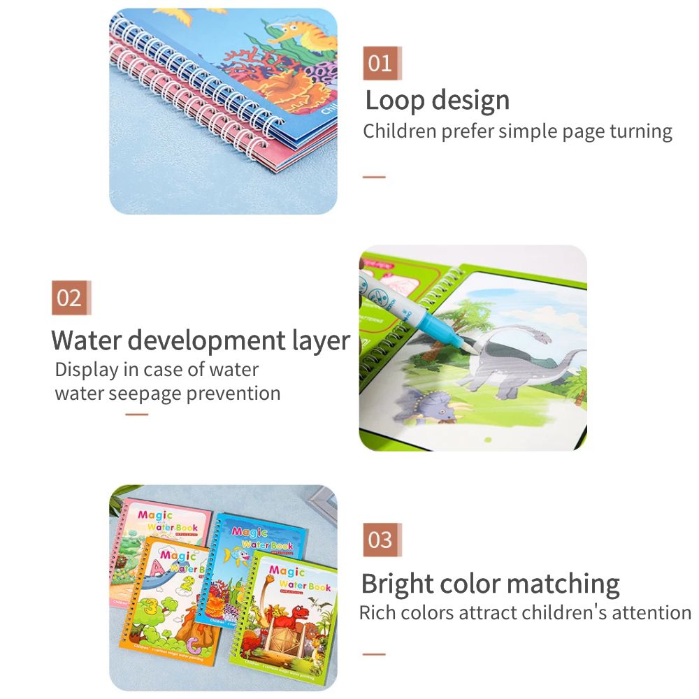 Magical Book Water Drawing Mon - Reusable Water Magic Coloring Book 评论和价格