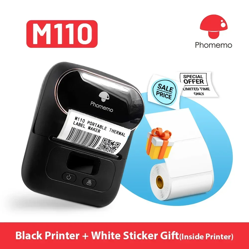 Phomemo M110 Mini Portable Pri - Mini Pocket Thermal Printer Paper Roll 评论和价格