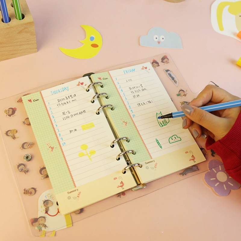 Kawayi A5 A6 Loose Leaf Notebo - A5 Spiral Dotted Grid Notebook 评论和价格