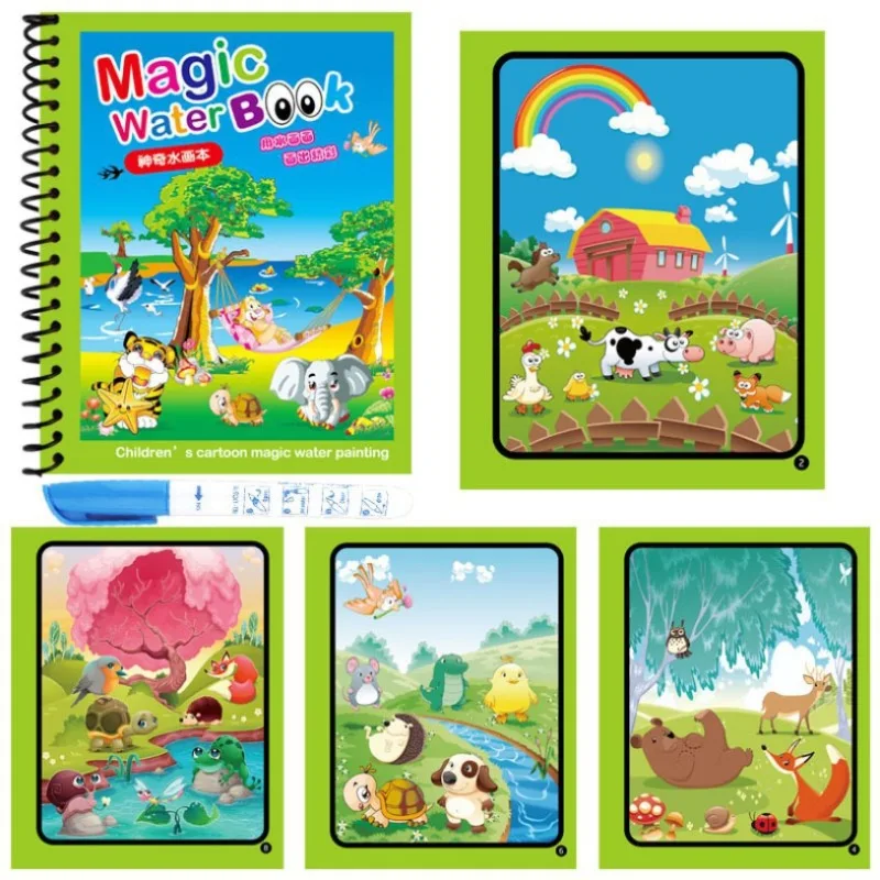 1Pc Reusable Magic Water Book  - Reusable Water Magic Coloring Book 评论和价格
