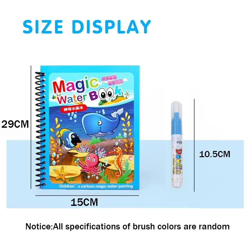 Cartoon Magic Water Drawing Bo - Reusable Water Magic Coloring Book 评论和价格