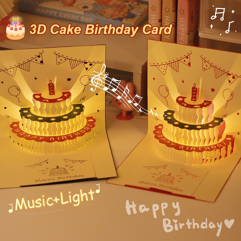 3D Music Light Birthday Card C - Blank Sheet Music Notebook 评论和价格