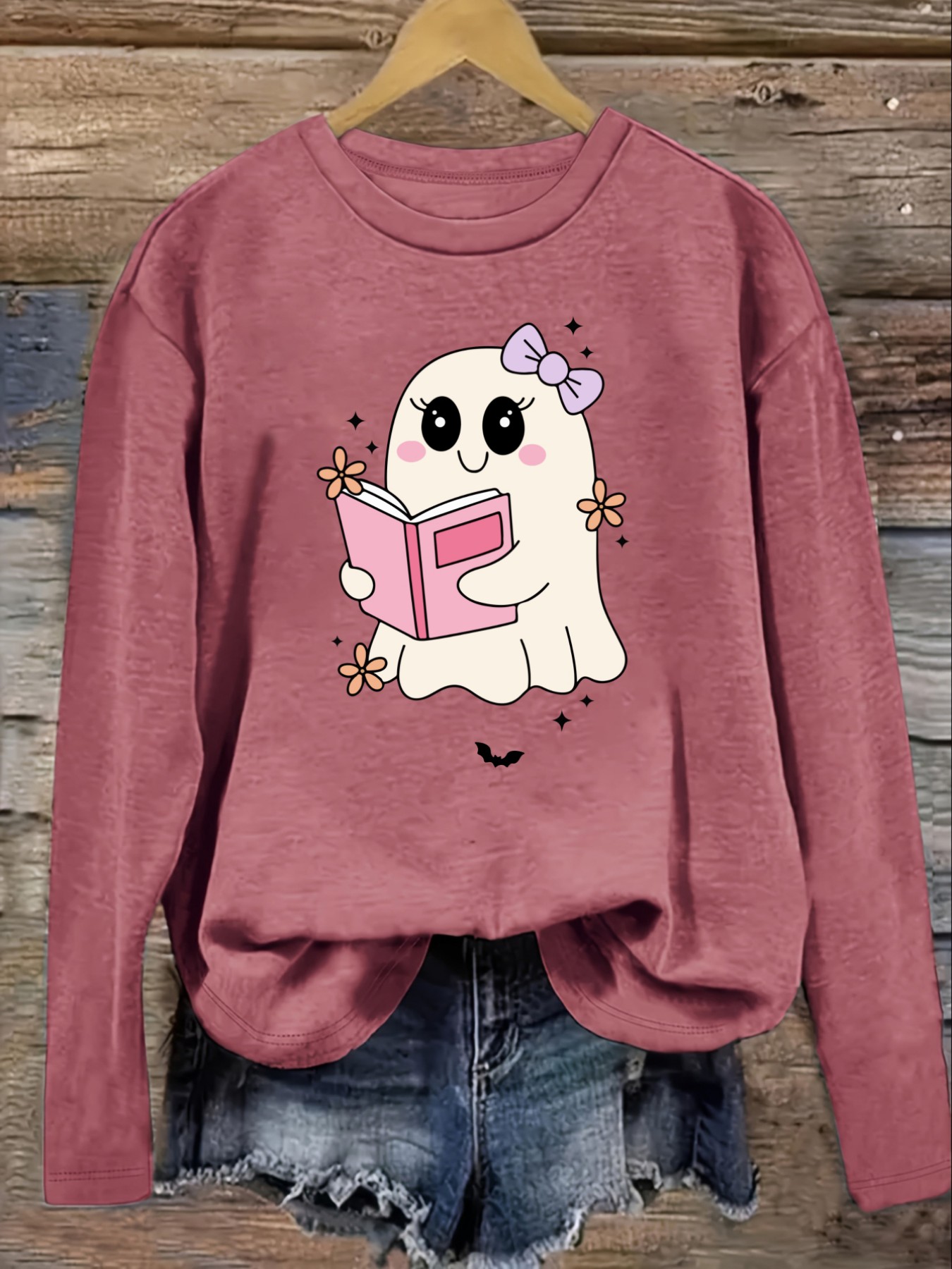 Women's Casual Long Sleeve Cre - Books 评论和价格