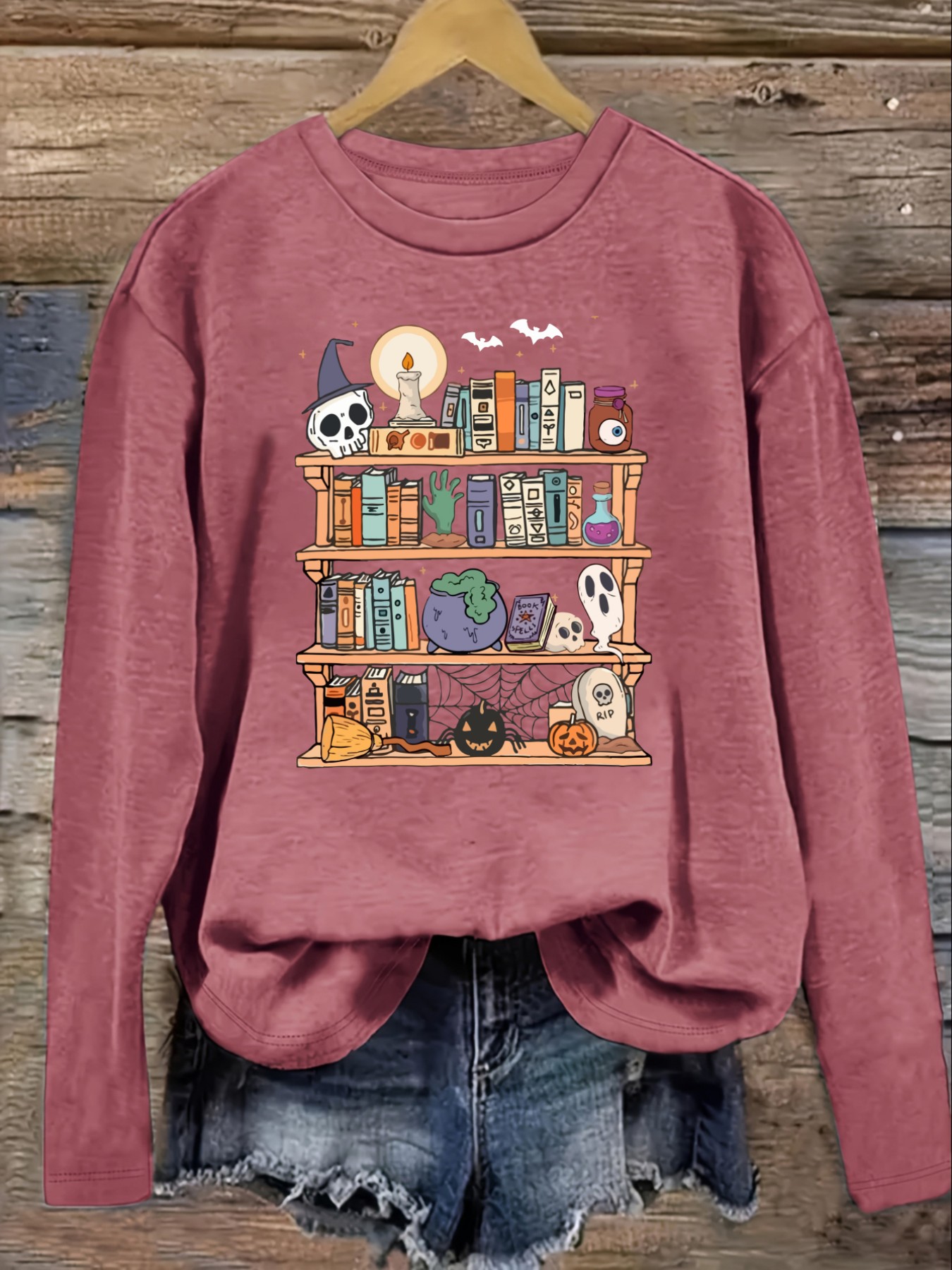 Women's Casual Long Sleeve Cre - Books 评论和价格
