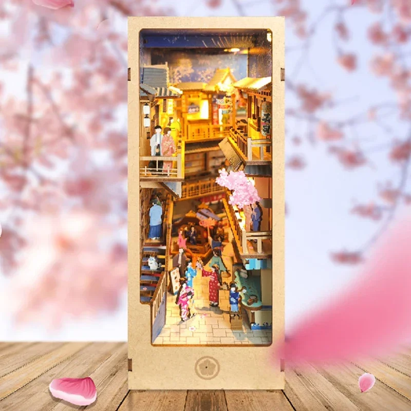 Japanese Retro DIY Wooden Book - Diy Wooden Book Nook Kit Shelf Insert 评论和价格