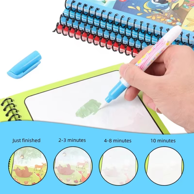 1pc Reusable Water Drawing Boo - Reusable Water Magic Coloring Book 评论和价格