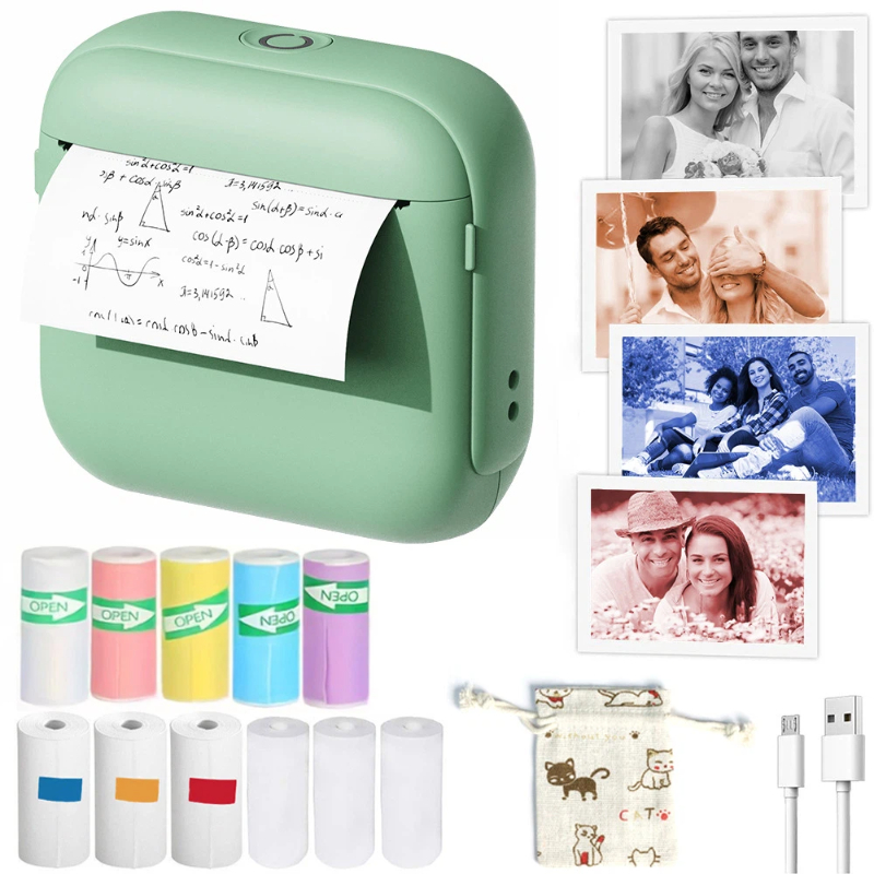 Mini Pocket Bluetooth Inkless  - Mini Pocket Thermal Printer Paper Roll 评论和价格