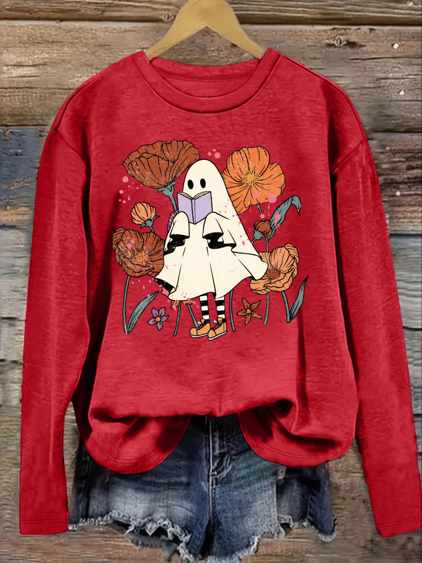 Women's Casual Long Sleeve Cre - Books 评论和价格