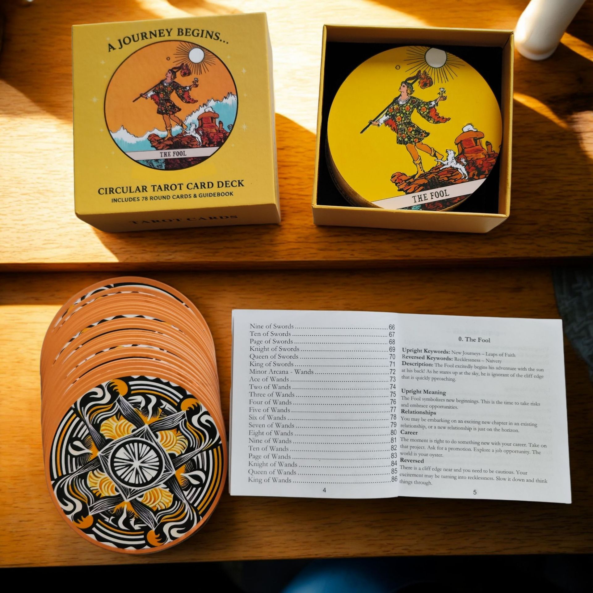 Circular Tarot Cards Deck Incl - Tarot Deck With Guidebook 评论和价格