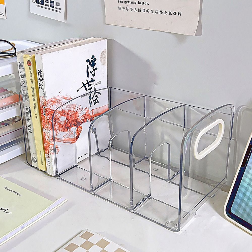 Portable Clear Acrylic Bookend - Clear Acrylic Book Stand Holder 评论和价格